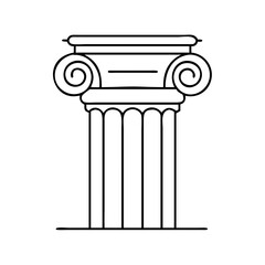 Obraz premium greek column icon, greek column vector illustration-simple illustration of greek column, perfect for greek column logos and icons