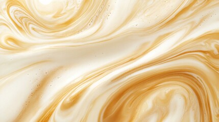 Creamy Coffee Foam Texture Swirls Abstract Background