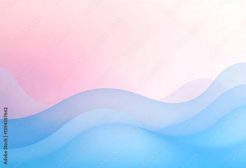 Poster generative ai image featuring pastel colors abstract wavy background