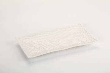 White ceramic empty plate dishware