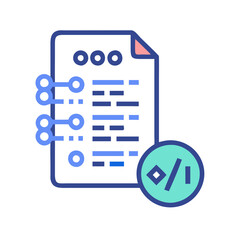  Smart Contract Code Icon for Blockchain Technology