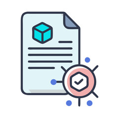 Fototapeta premium Smart Contract Icon for Automated Agreements