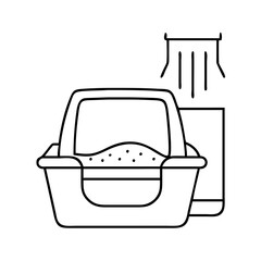 litter box icon, litter box vector illustration-simple illustration of litter box, perfect for litter box logos and icons