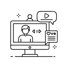 live stream icon icon, live stream icon vector illustration-simple illustration of live stream icon, perfect for live stream icon logos and icons