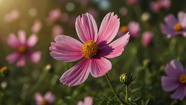 pink cosmos flowers