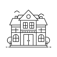 mansion icon, mansion vector illustration-simple illustration of mansion, perfect for mansion logos and icons