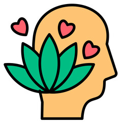 Mental health illustration icon
