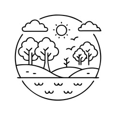 nature reserve icon, nature reserve vector illustration-simple illustration of nature reserve, perfect for nature reserve logos and icons