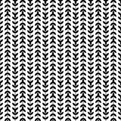 Black and White Leaves Seamless