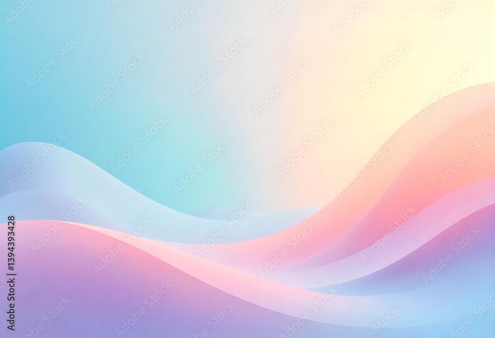 Poster generative ai pastel gradient waves background for modern design