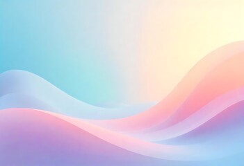 Generative AI Pastel Gradient Waves Background for Modern Design