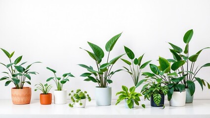 Fresh Green Plant Display for Advertising Design Concepts.  Modern Botanical Arrangement for Creative Inspiration.