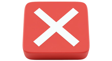 Fototapeta premium Isolated Cross Mark Button