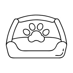 pet bed icon, pet bed vector illustration-simple illustration of pet bed, perfect for pet bed logos and icons