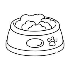 pet food bowl icon, pet food bowl vector illustration-simple illustration of pet food bowl, perfect for pet food bowl logos and icons