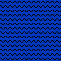 Water wave texture. Blue and black color abstract seamless pattern.  Vector trendy background for poster, festival, music and textile