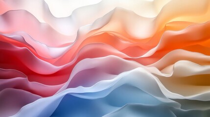 Abstract Colorful Fabric Waves Background