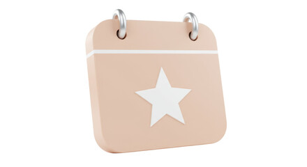 Isolated Calendar star for event
