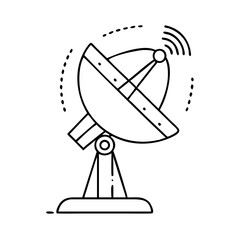 satellite dish icon, satellite dish vector illustration-simple illustration of satellite dish, perfect for satellite dish logos and icons