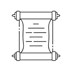 scroll icon, scroll vector illustration-simple illustration of scroll, perfect for scroll logos and icons