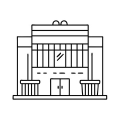 shopping mall icon, shopping mall vector illustration-simple illustration of shopping mall, perfect for shopping mall logos and icons