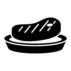 Steak on Pan with Grill Marks Icon