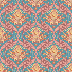 Decorative Floral Medallion Repeat Pattern
