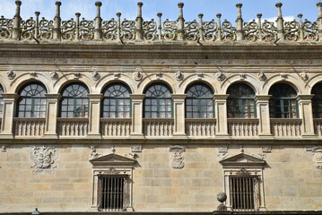 Façade de la cathédrale à Saint-Jacques de Compostelle. Espagne 