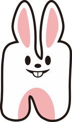 Cute Rabbit Letter Vector Element Alphabet N