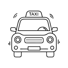 taxi icon, taxi vector illustration-simple illustration of taxi, perfect for taxi logos and icons