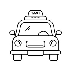 taxi icon, taxi vector illustration-simple illustration of taxi, perfect for taxi logos and icons
