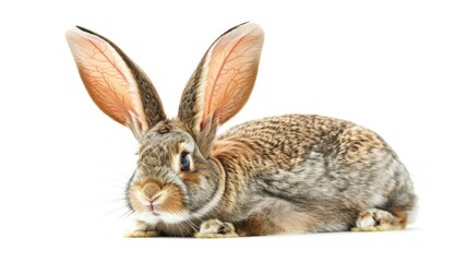 Fototapeta premium A cute rabbit showing off its long ears