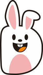 Cute Rabbit Letter Vector Element Alphabet D
