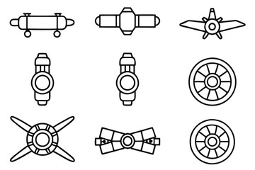 aturbolifter rx10 line art illustration minimalistic modern engineering blueprint