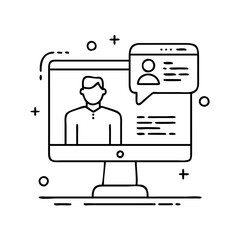 webinar icon, webinar vector illustration-simple illustration of webinar, perfect for webinar logos and icons