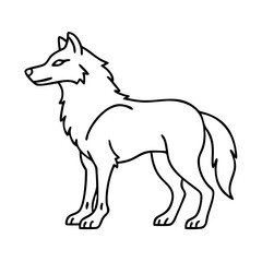 wolf icon, wolf vector illustration-simple illustration of wolf, perfect for wolf logos and icons