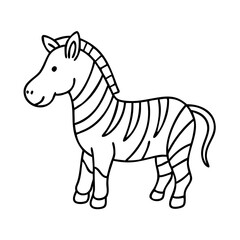 zebra icon, zebra vector illustration-simple illustration of zebra, perfect for zebra logos and icons