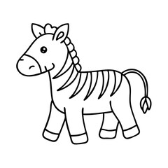 zebra icon, zebra vector illustration-simple illustration of zebra, perfect for zebra logos and icons