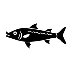 barracuda icon, barracuda line art - simple line art of barracuda, perfect for barracuda logos and icons