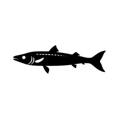barracuda icon, barracuda line art - simple line art of barracuda, perfect for barracuda logos and icons