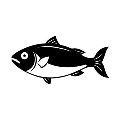bluefish icon, bluefish line art - simple line art of bluefish, perfect for bluefish logos and icons