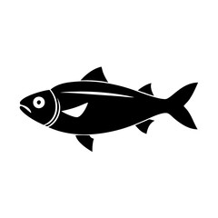 bluefish icon, bluefish line art - simple line art of bluefish, perfect for bluefish logos and icons
