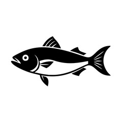 bluefish icon, bluefish line art - simple line art of bluefish, perfect for bluefish logos and icons
