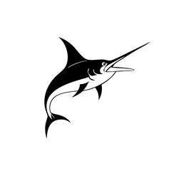 blue marlin icon, blue marlin line art - simple line art of blue marlin, perfect for blue marlin logos and icons