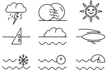 Atmospheric pressur line art showcasing subtle curves and shapes