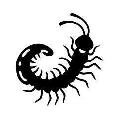 centipede icon, centipede line art - simple line art of centipede, perfect for centipede logos and icons