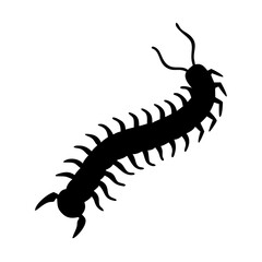 centipede icon, centipede line art - simple line art of centipede, perfect for centipede logos and icons
