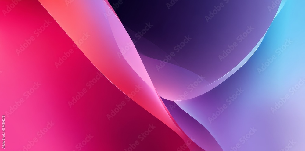 Poster a calming atmosphere is created by soft gradient backgrounds that feature various shades of pink