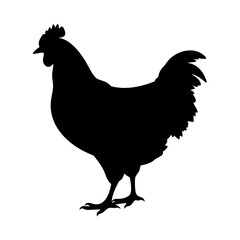 chicken icon, chicken line art - simple line art of chicken, perfect for chicken logos and icons