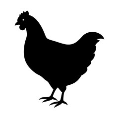 chicken hen icon, chicken hen line art - simple line art of chicken hen, perfect for chicken hen logos and icons